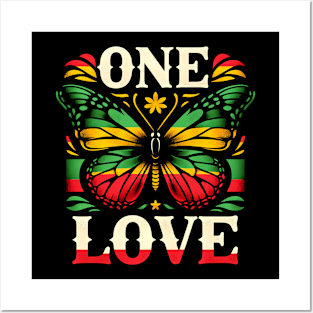 Rasta Colors, Butterfly Reggae Love Music Posters and Art